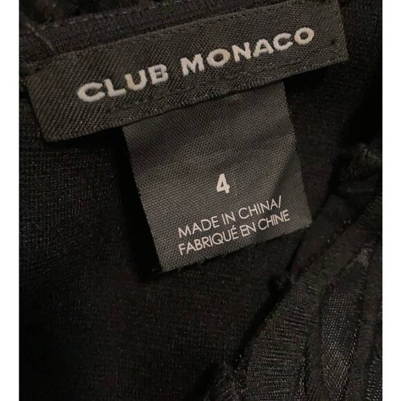 Club Monaco Leala Cocktail Dress size 4 Black Floral Lace Overlay - Picture 2 of 10